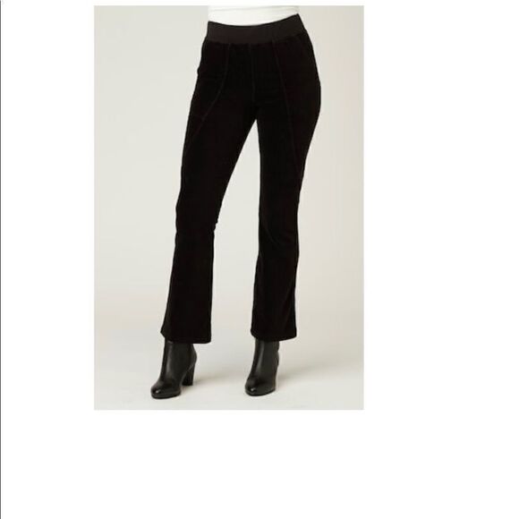 XCVI Black Flared Leg Black Women’s Heavy Stretch Pants - Picture 1 of 4